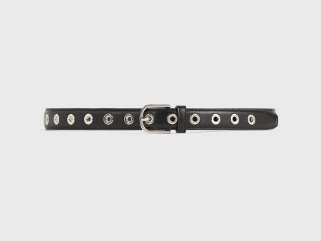 Eyelet belt black Fashion