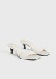 Moiré mule sandals off-white Online Sale