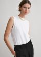 Relaxed sleeveless tee off white Fashion