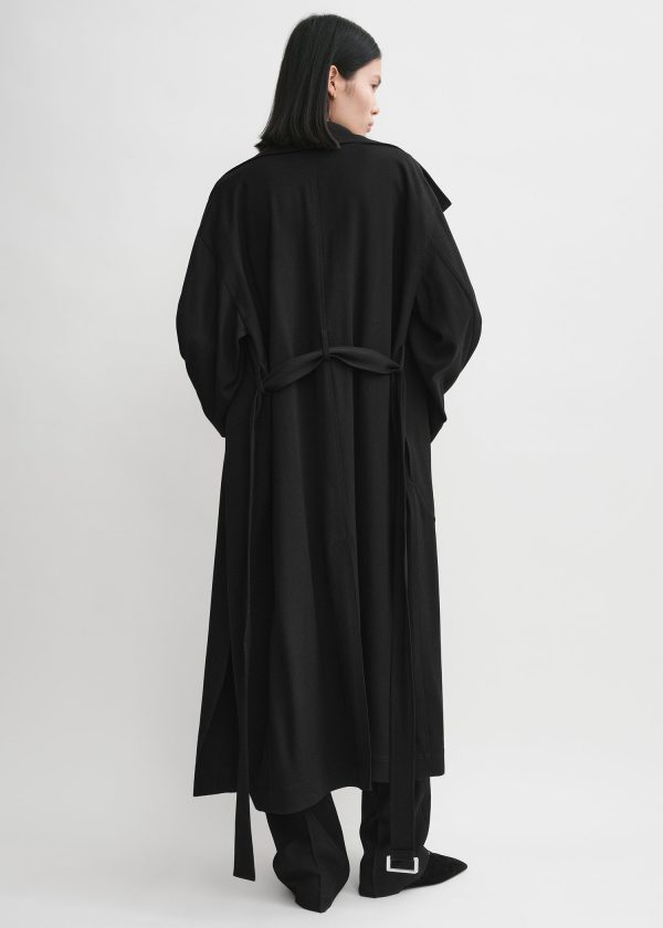 Signature twill coat black Sale