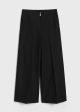 Zip-front wide trousers black Online Hot Sale