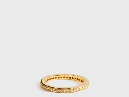 Eternity diamond midi ring 18kt gold Online now