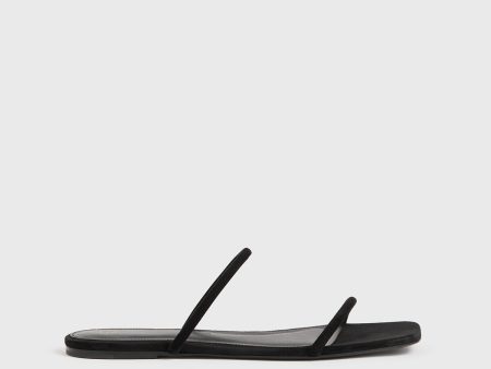 Minimalist suede slides black Online Sale