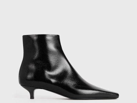 Slim patent ankle boots black Online Sale