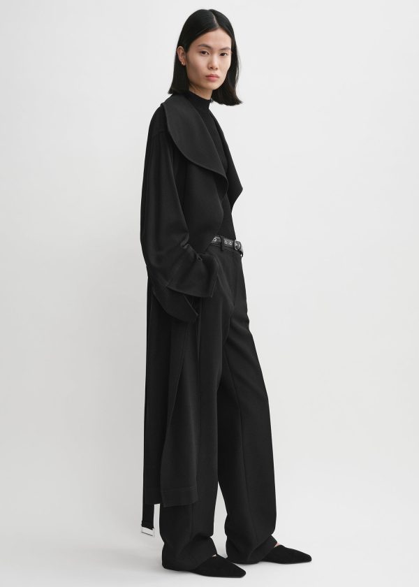 Signature twill coat black Sale