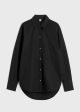 Kimono-sleeve poplin shirt black Discount