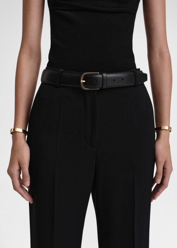 Wide trouser belt black Discount