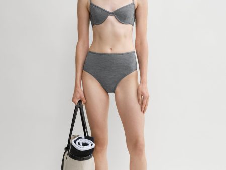 Half-cup bikini top grey melange Online Sale