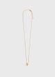 Long faux pearl necklace white Online