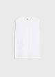 Relaxed sleeveless tee off white Fashion