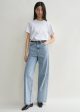 Wide leg denim cool blue Hot on Sale