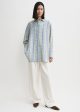 Relaxed linen-blend shirt madras check Online Sale