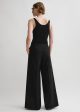 Zip-front wide trousers black Online Hot Sale