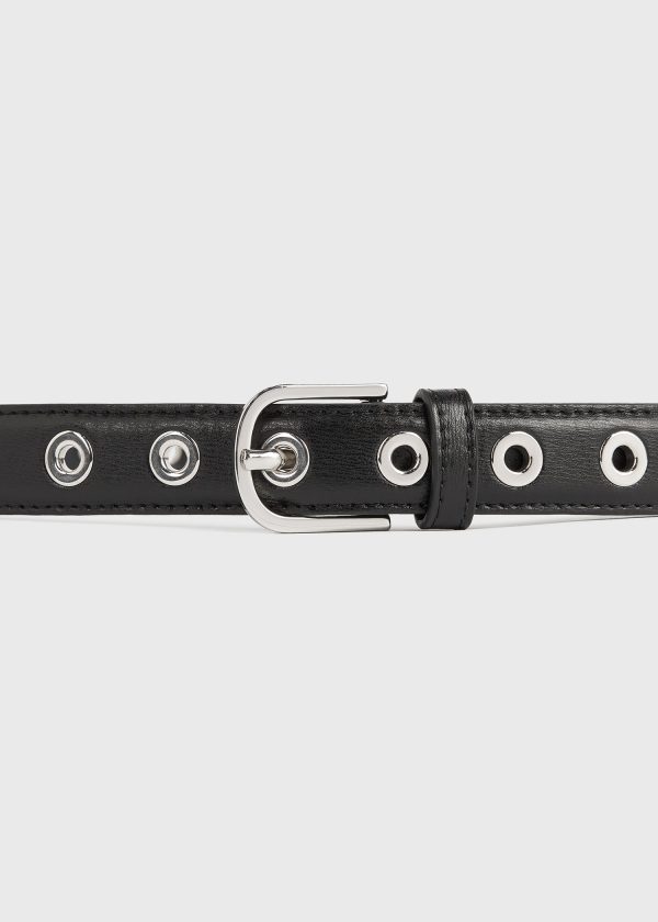 Eyelet belt black Fashion