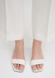 Moiré mule sandals off-white Online Sale