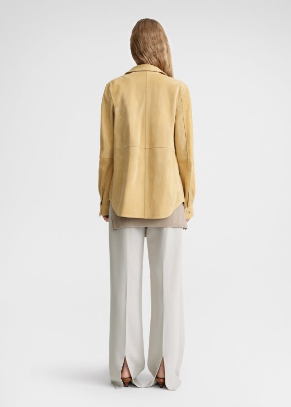 Soft suede shirt cornsilk Discount