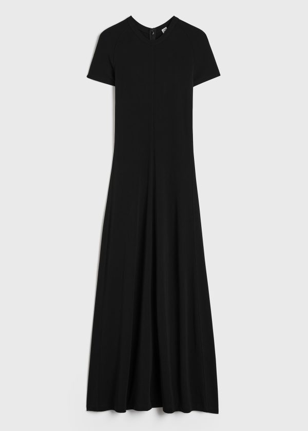 Fluid jersey dress black For Cheap