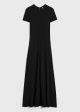 Fluid jersey dress black For Cheap