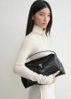 T-lock croco-embossed top handle black Sale