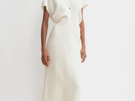 Slouch waist crinkled dress cream Online