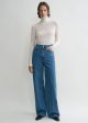 Wide leg denim vibrant blue Online Hot Sale