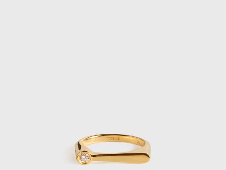 Signet diamond midi ring 18kt gold Fashion