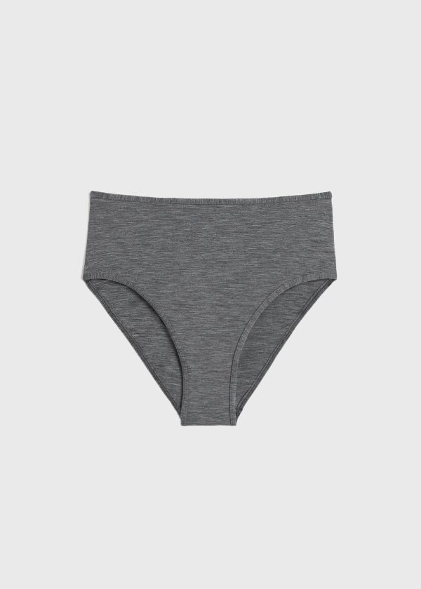 Mid-rise bikini bottoms grey mélange Fashion