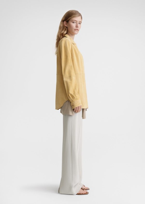 Soft suede shirt cornsilk Discount