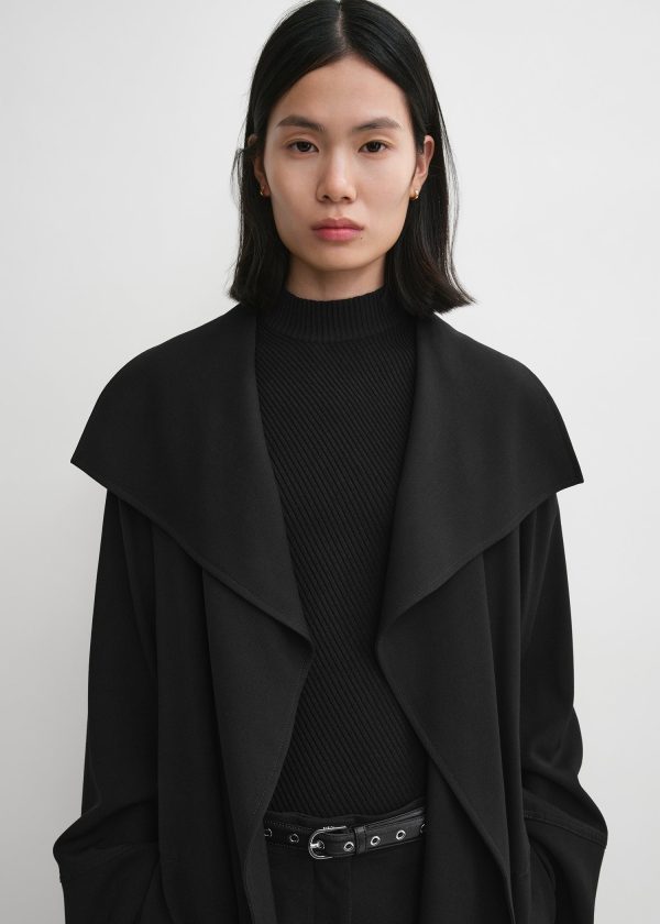 Signature twill coat black Sale