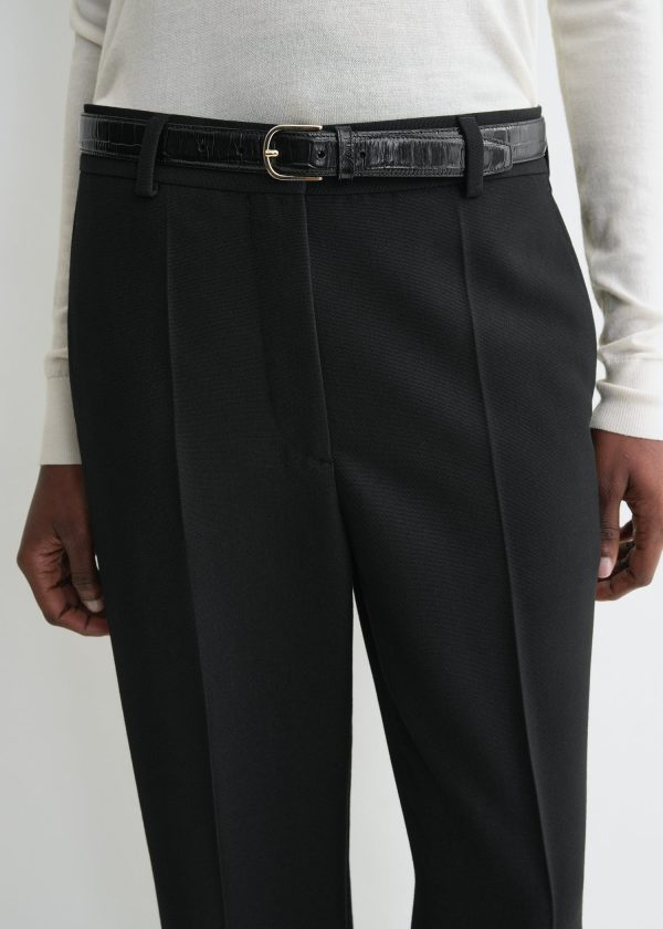 Straight tailored trousers black on Sale