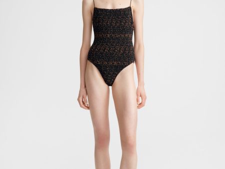 Smocked swimsuit tortoise Online now