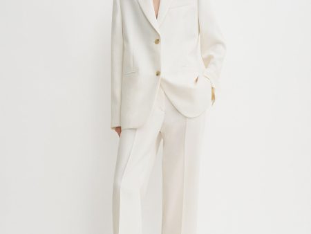 Tailored suit jacket off-white For Cheap