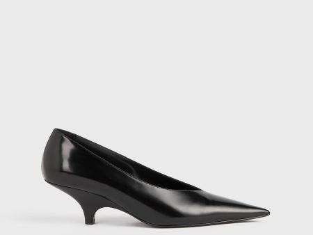 Wedge-heel abrasivato pumps black Online now