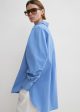 Kimono-sleeve poplin shirt cornflower Cheap