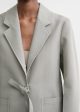 Garment-dyed cotton blazer dove Discount