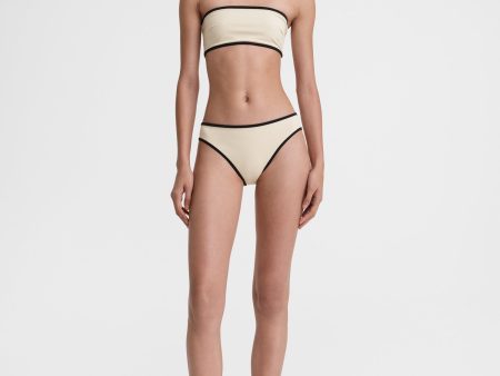 Stripe edge bikini bottoms light hay Online