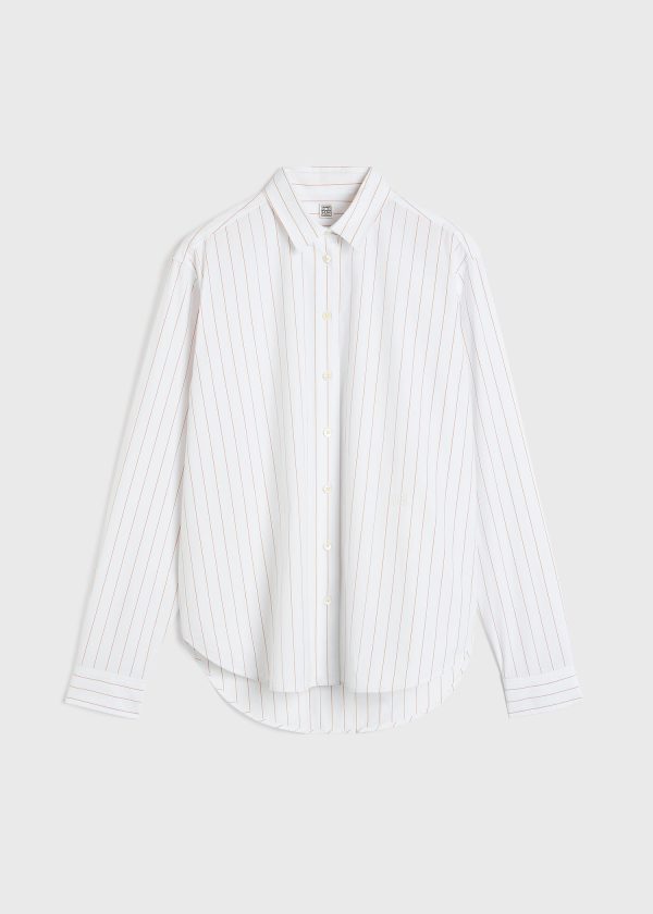 Signature cotton shirt white ochre Supply