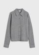 Raglan-sleeve cashmere cardigan grey melange Online Sale