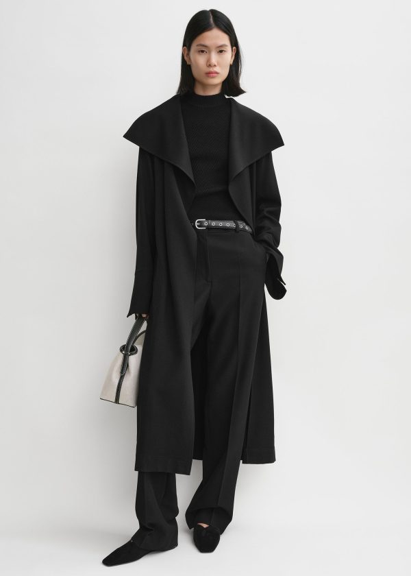 Signature twill coat black Sale