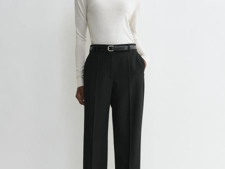 Straight tailored trousers black on Sale