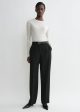 Straight tailored trousers black on Sale