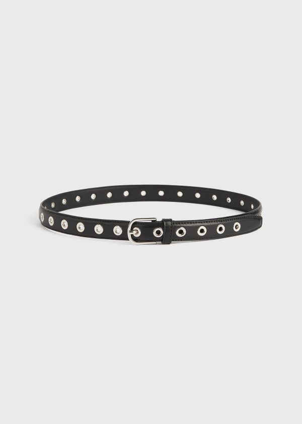 Eyelet belt black Fashion