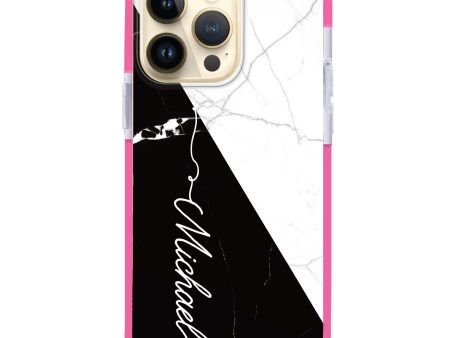 White And Black Marble iPhone 12 Pro Max MagSafe Compatible Ultra Shockproof Case For Discount