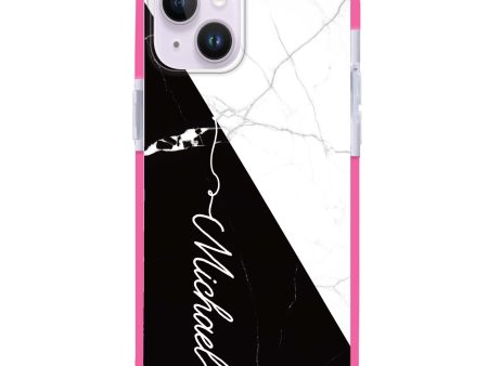 White And Black Marble iPhone 12 Ultra Shockproof Case For Cheap