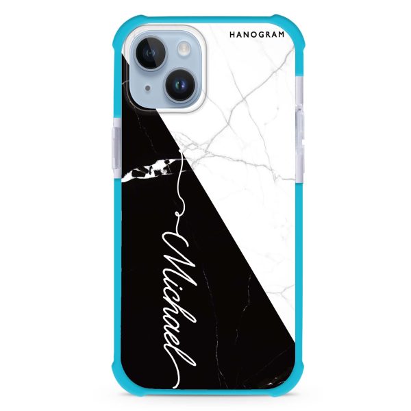 White And Black Marble iPhone 13 Ultra Shockproof Case For Discount