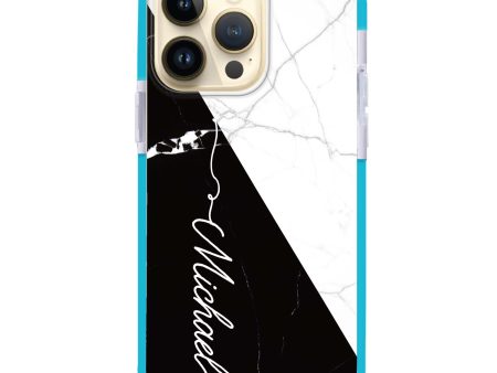 White And Black Marble iPhone 13 Pro MagSafe Compatible Ultra Shockproof Case Supply