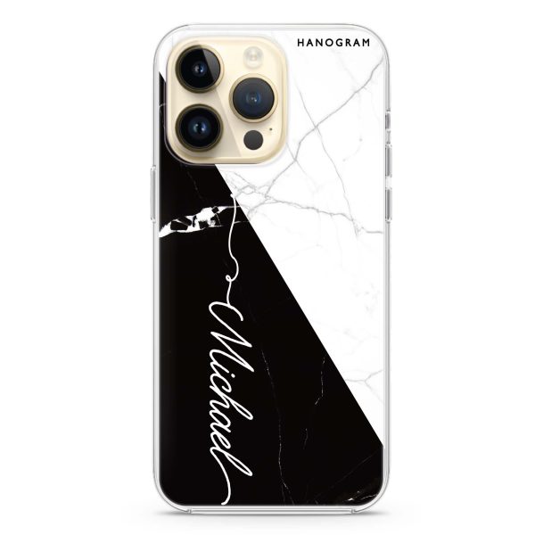 White And Black Marble iPhone 14 Pro Max Ultra Clear Case Sale