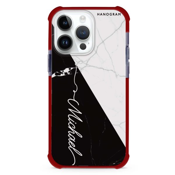 White And Black Marble iPhone 14 Pro Max Ultra Shockproof Case Online