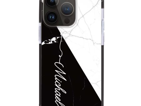 White And Black Marble iPhone 13 Pro Max Ultra Shockproof Case Hot on Sale