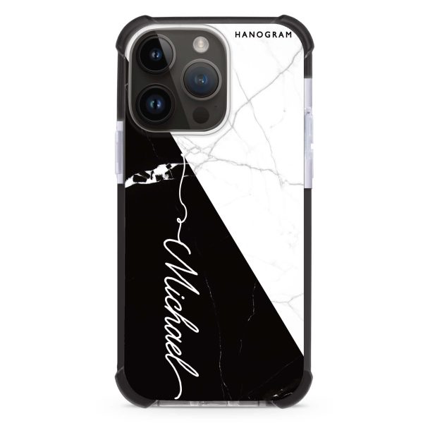 White And Black Marble iPhone 13 Pro Max Ultra Shockproof Case Hot on Sale